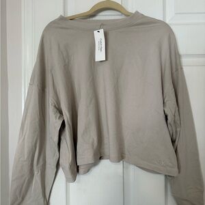 Calvin Klein Women's Taupe Long Sleeve Tee